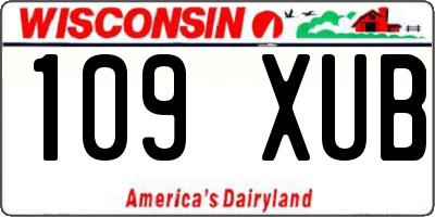 WI license plate 109XUB
