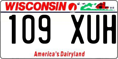 WI license plate 109XUH