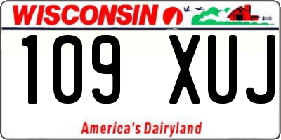 WI license plate 109XUJ