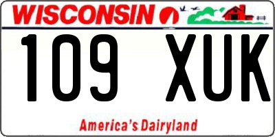 WI license plate 109XUK