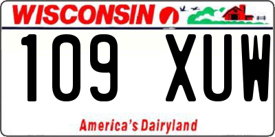 WI license plate 109XUW
