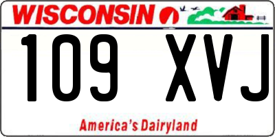 WI license plate 109XVJ