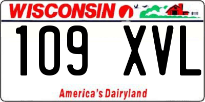 WI license plate 109XVL