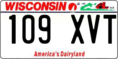 WI license plate 109XVT