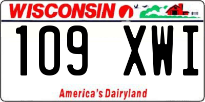WI license plate 109XWI