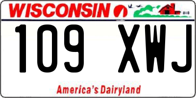 WI license plate 109XWJ
