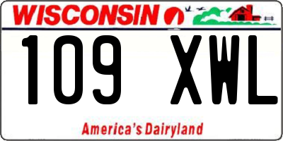 WI license plate 109XWL