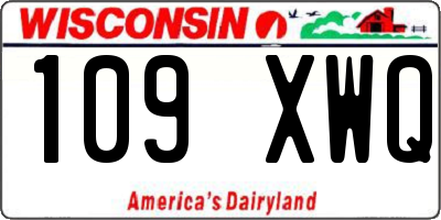 WI license plate 109XWQ