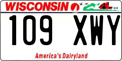 WI license plate 109XWY