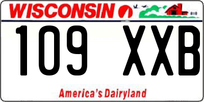 WI license plate 109XXB