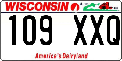 WI license plate 109XXQ