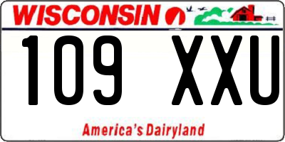 WI license plate 109XXU