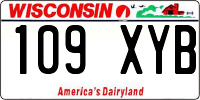 WI license plate 109XYB