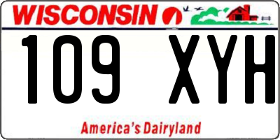 WI license plate 109XYH