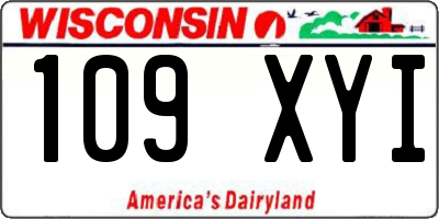 WI license plate 109XYI