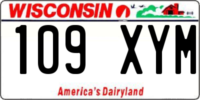 WI license plate 109XYM