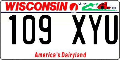 WI license plate 109XYU