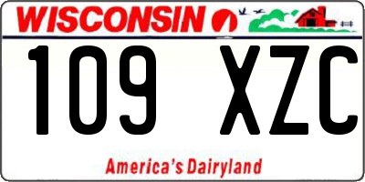 WI license plate 109XZC