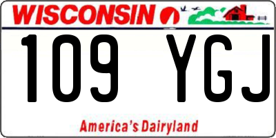 WI license plate 109YGJ