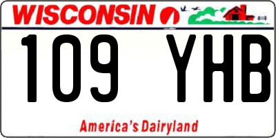 WI license plate 109YHB