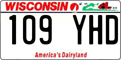 WI license plate 109YHD