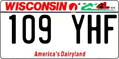 WI license plate 109YHF