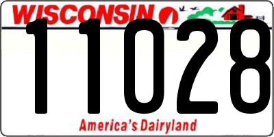 WI license plate 11028