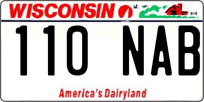 WI license plate 110NAB