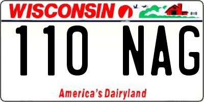 WI license plate 110NAG