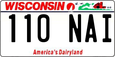 WI license plate 110NAI