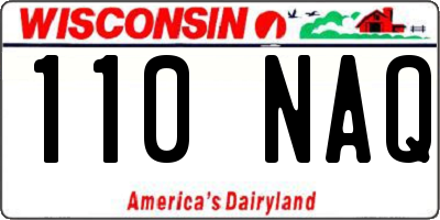 WI license plate 110NAQ