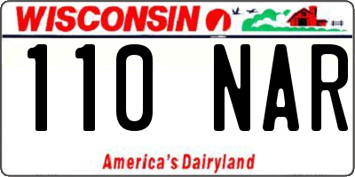 WI license plate 110NAR