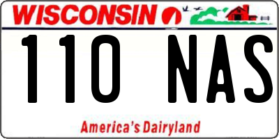 WI license plate 110NAS