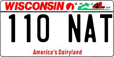 WI license plate 110NAT