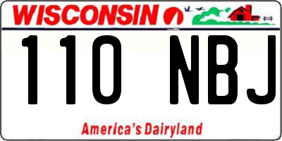 WI license plate 110NBJ