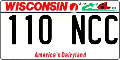 WI license plate 110NCC