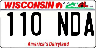 WI license plate 110NDA