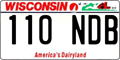 WI license plate 110NDB