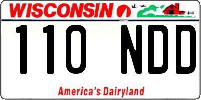 WI license plate 110NDD