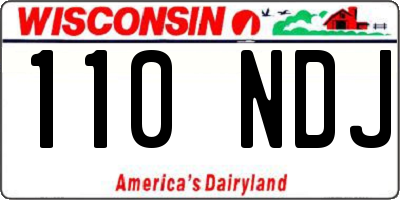WI license plate 110NDJ