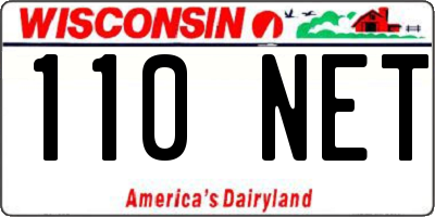 WI license plate 110NET