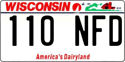 WI license plate 110NFD