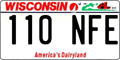 WI license plate 110NFE