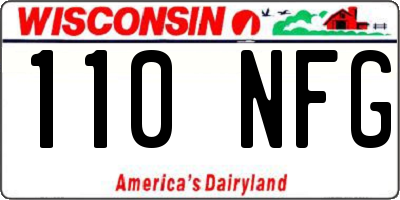 WI license plate 110NFG