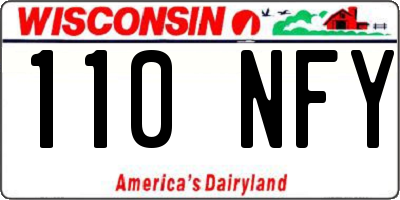 WI license plate 110NFY