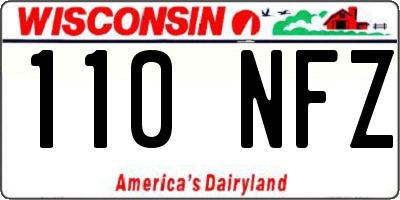 WI license plate 110NFZ