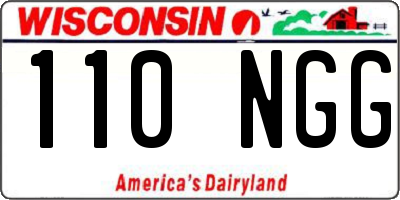 WI license plate 110NGG