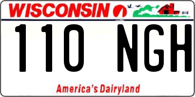 WI license plate 110NGH