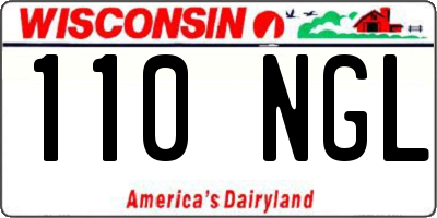 WI license plate 110NGL