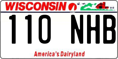WI license plate 110NHB